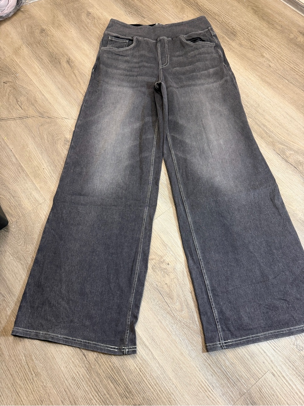 Halara Pull On Wide Leg Jeans Women’s M Tall Gray 196